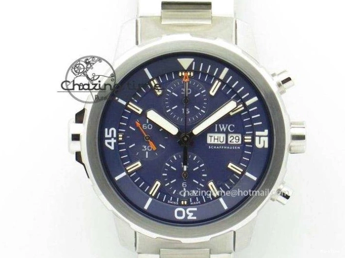 MIROTIME 0206 Attractive Aquatimer Chrono SS RSF 1:1 Best Edition Blue Dial on Blue Rubber Strap A 7056